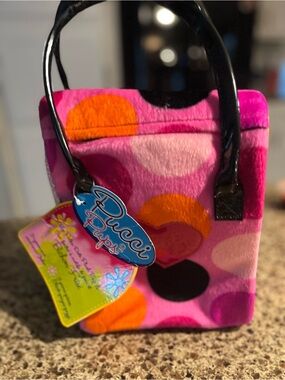 Pink Polka Dot Mini Tote Bag